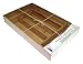 Simply Bamboo Mountain Woods Cream Felt 6 Compartment Premium Hardwood Kitchen Drawer Organizer with Dividers | Utensil and Cutlery Tray - 2.5