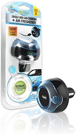FreshTech Single USB Car Charger w/ Bonus New Car Smell scent