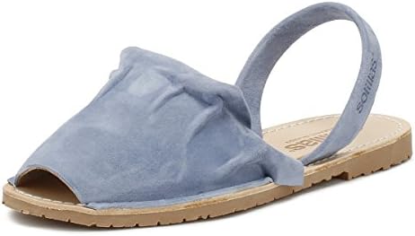Solillas Womens Navy Volant Sandals