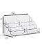 SOURCE ONE 8 Pocket Desktop Clear Acrylic Business Card Holder