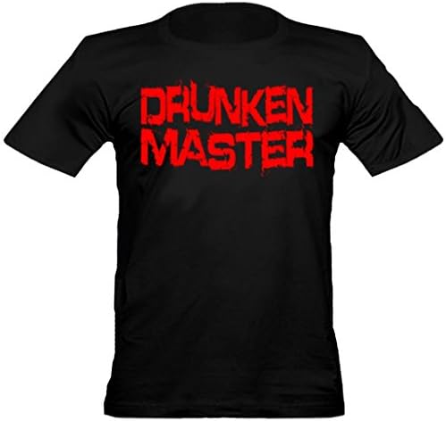 Urban Shaolin mens Jackie Chan Inspired Drunken Master Fitted T Shirt, Medium, Black