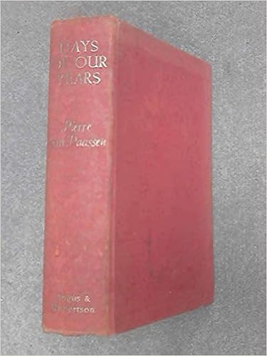 days of our years pierre van paassen