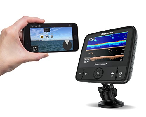 Raymarine Dragonfly Pro CHIRP Fish Finder with built in GPS and WiFi with Navionics+ Charts and Transducer