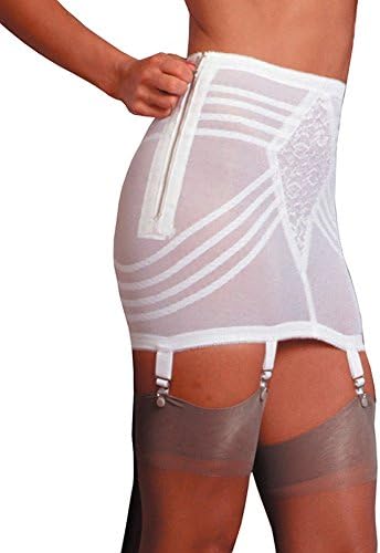 Zippered Open Bottom Girdle White XL