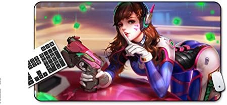 GALIGEIGEI Overwatch OW Soft Smooth Gaming Mouse Pad Mouse Mat(31.5"x 15.7"x0.12"), Design for Overwatch (Dva)