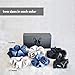 FRENCHIE SCRUNCHIES | Exquisite Athletic Scrunchies in Classic Colours in Matte Black Scrunchies Holder Gift Box - Small & Large Scrunchies - Black, Navy Blue, Gray - Workout Scrunchies