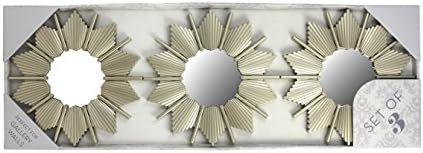 Decorative Mirror Set, Wall Accent Display (Champagne), 3 Piece