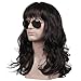 ColorGround Long Wavy Natural Brown 80s 70s Wig for Men