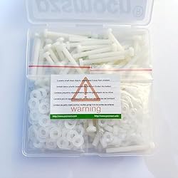 Pzsmocn 240 Pieces/80 Sets M4*35 mm Plastic White