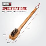 Weber Bamboo Barbecue Brush 45 cm Natural Bamboo Handle Stainless Bristles view 6