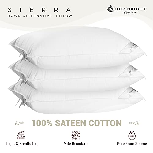 Downright SIERRA Luxury Down Alternative Fiber Pillow Comforel Fiber
