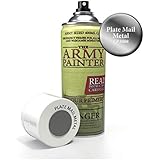 The Army Painter Color Primer, Plate Mail Metal, 400 ml, 13.5 oz - Acrylic Spray Undercoat for Miniature Painting