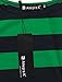 Allegra K Women's Slim Fit Elbow Sleeve Striped Boat Neck T-Shirt X-Large Dark Green