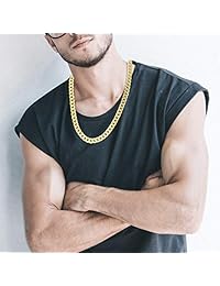 Pulsera o collar de cadena de eslabones cubanos de Miami de oro amarillo de 10 quilates con cierre de caja de 0.276 in de ancho