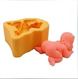Longzang S055 3D Baby Lying On Front Art Silicone Soap Craft Molds