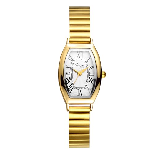 OIDEA Tonneau Vintage Women's Watch: Quartz Analog Watch with Stainless Steel Strap Roman Numerals – Gift