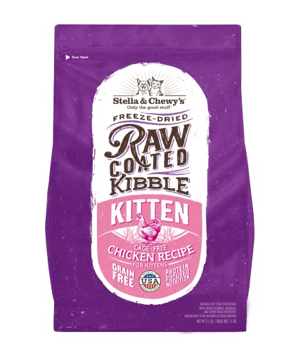 Stella & Chewy's Raw Coated Premium Kibble Cat & Kitten Food – Grain Free, Prot…