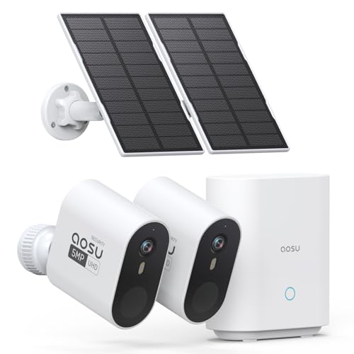 Aosu 3K/5MP Solar Security Cameras Wireless Outdoor