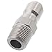 Erie Tools Pressure Washer 3/8in. Male NPT to Quick Connect Plug Stainless Steel Coupler High Temp 4000 PSI 10.5 GPM