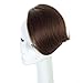 Side Bangs Clip in Bangs Real Human Hair One Piece Clip on Bangs Fringe Extensions Fashion Side Bangs Hairpiece For Lady Girl Women (#4, Medium Brown)