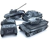 4 Sets Upgrade 3D Puzzles Plastic Model Tank Kit for Adults, Military Tiger Tank Model for Early Learning Kids, Premium Scale Model Tanks Kits Collection for Teens by Kvvdi
