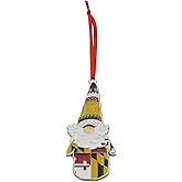 Maryland Flag Gnome Metal Christmas Ornament