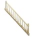 Lowpricenice Pre-Assembled Wooden Staircase Stair Stringer Step with Right Handrail Dollhouse Furniture