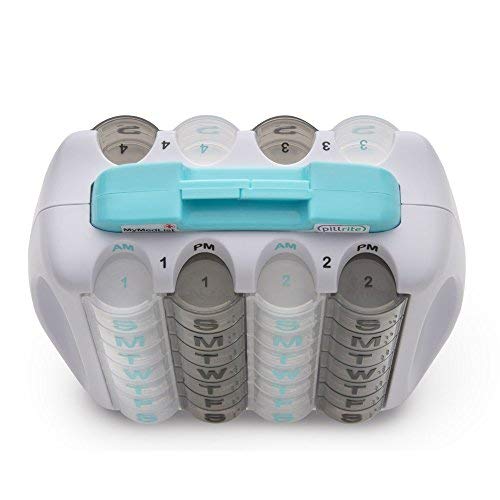 PillRite Medication and Supplement Pillbox Organizer, 3 ¾ in x 7 in