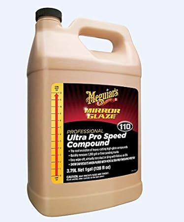 Amazon Com Meguiar S M11001 Mirror Glaze Ultra Pro Speed Compound 1 Gallon Automotive