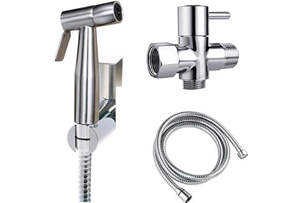 Bidet Toilet Sprayer Set-Handheld Bidet Attachment for Toilet Sprayer Kit-Bathroom Hand Held Muslim Shower for Self Cleaning-