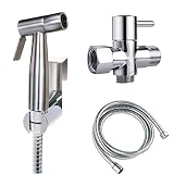 Joyway Bidet Toilet Sprayer Set-Handheld Bidet Sprayer Kit-Bathroom Hand Shower for Muslim Self Cleaning-Premium Stainless Steel Baby Cloth Diaper Sprayer Combo in Washroom