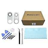 Bakewell Back Rear Camera Glass Lens Cover with Adhesive Fix Replacement Parts For LG V30 Silver Black (Silver)