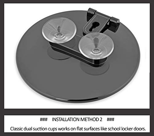 2019 Hanging Locker Mirror with Dual Suction Cups and Adhesive Hook, Shatterproof and Portable, 6 Inches