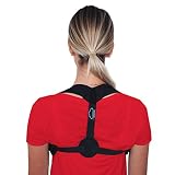 Modvel Breathable Posture Corrector for Men & Women | Adjustable (25"-45") Back Support Posture Brace | Comfortable Clavicle | Relieve Back Pain & Reduce Pressure On Spine | Bonus Comfy Pads (MV-130)