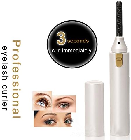 HYTK Heated Eyelash Curler, Mini Portable Electric Eyelash Curler Pen, Heated in 10 Seconds, Set of 1 Piece