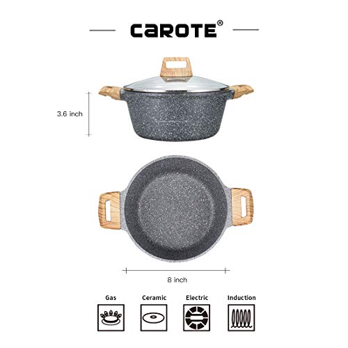 2 Stone+Coating+Casserole+Saucepot+CAROTE