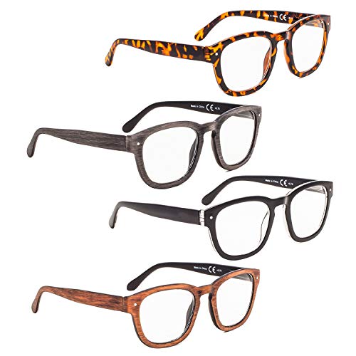 READING GLASSES 4 pack Professor Vintage Style Readers +4.00