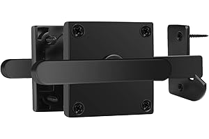 Bdmetals Gate Latch Heavy Duty for Wooden Fence, Aluminum Double Side Swinging Door Latch Gate Hardware (Black Finish)
