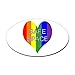 CafePress Safe Space in Heart Oval Car Bumper Sticker