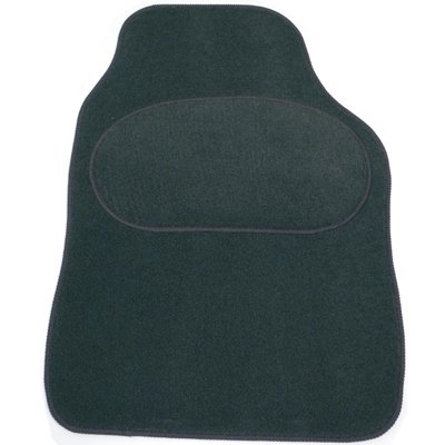 Sakura Car Mat Set of 4 Heavy Duty Hard Wearing Carpet Flexible Grey Velour Matching Trim Universal Fit Front Rear Heelpad Non-Slip Backing RHD