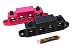 Bay Marine Supply Busbar - 4-Post 5/16" Power Distribution Block (250A Rating) - Pair of Red & Black Bus Bar (with Complimentary Electrical Grease) primary
