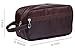 iSuperb® Toiletry Bag Travel Organizer Classy Waterproof Portable Wash Gym Shaving Bag for Men 10x6x4inch(Coffee)