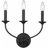 Z-Lite 3500-3S-MB Arabella Wall Sconce, 3-Light 180 Total Watts, Matte Black