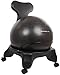 Isokinetics Inc. Balance Exercise Ball Chair - Black 52cm Ball - Standard Height Frame - Office Size 60mm/2.5