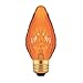 Bulbrite 40F15A 40W Fiesta Style Chandelier Bulb, Medium Base, Amber