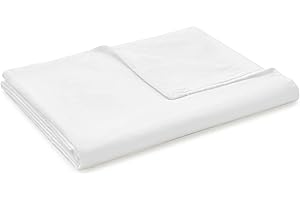 YnM Cotton Duvet Cover for Weighted Blankets (White, 60''x80'')