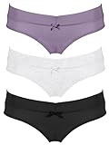 Intimate Portal Women Stay-Fit Under the Bump Maternity Panties Pregnancy Underwear 3-Pk Purple Black White M