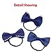 KOONY Baby Girls Bow Hair Tie Elastic Rubber Bands Ponytail Holder Mini Hair Accessories 20pc/set (Navy)