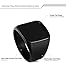 Besteel Vintage Style Stainless Steel Biker Rings for Men Bands Polished Black Ring, Size 8