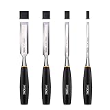 Tacklife Wood Chisel Set, HWC1A Woodworking Chisels with Soft Grip Handle for Carving, 4-Piece